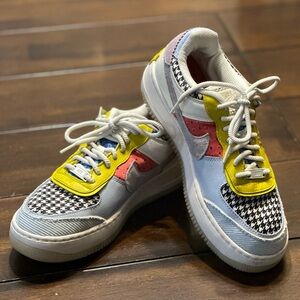 Nike Women Air Force 1 Shadow DM 8076-100 Patchwork Sneakers